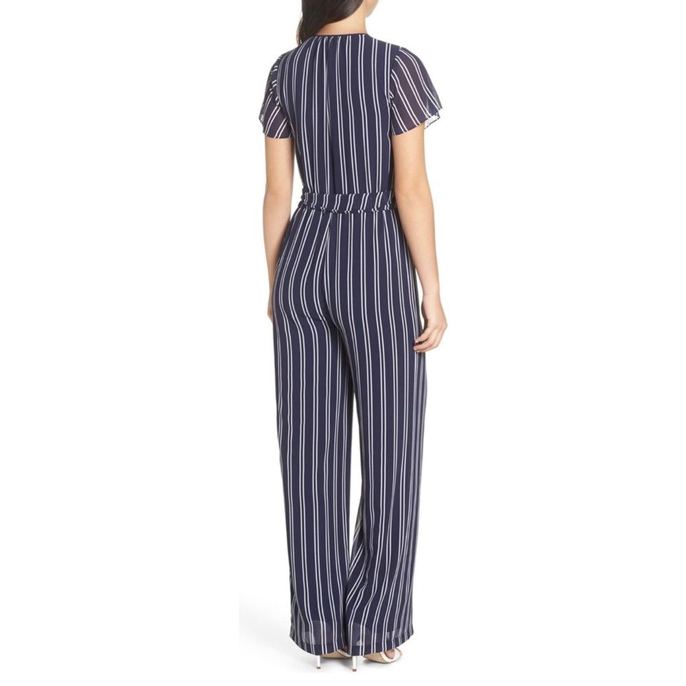 NWT Michael Kors Mega Railroad Stripe Jumpsuit - Picture 2 of 9